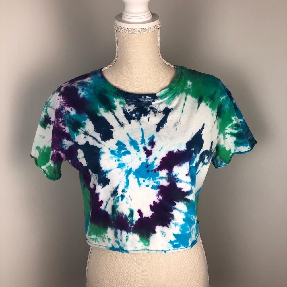 Tie Dye crop top cotton t-shirt
